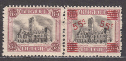 Belgium 1920/1921 Mi#124/168 Pair, Mint Hinged - Unused Stamps