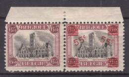 Belgium 1920/1921 Mi#124/168 Pair, Mint Hinged - Neufs