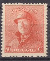 Belgium 1919 Helmet Mi#153 Mint Hinged - 1919-1920 Behelmter König