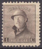 Belgium 1919 Helmet Mi#145 Mint Hinged - 1919-1920  Re Con Casco