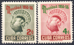 CUBA 1955, CHRISTMAS, BIRDS, A TURKEYS, COMPLETE, MNH SERIES With GOOD QUALITY, *** - Neufs