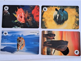 NETHERLANDS / WWF/WNF 4X CHIP ADVERTISING /DIFFICULT SERIE /  HFL 2,50 / CRD 531/01 T/M CRD 531.04  MINT !!  ** 13718** - Privadas