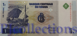 CONGO DEMOCRATIC REPUBLIC 1 FRANC 1997 PICK 85a UNC RARE - República Democrática Del Congo & Zaire