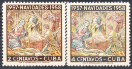 CUBA 1957, CHRISTMAS, RELIGIOUS PICTURE, COMPLETE, MNH SERIES With GOOD QUALITY, *** - Neufs