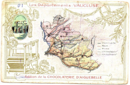 Chromo : Chocolat Aiguebelle : Les Départements : Vaucluse : 14cm X 9cm - Aiguebelle