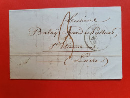 Lettre Avec Texte De Lyon Pour St Etienne En 1836 - Réf 1111 - 1801-1848: Vorläufer XIX