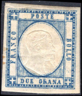 Neapolitan Provinces 1861 2g Blue Mounted Mint. - Sicilië
