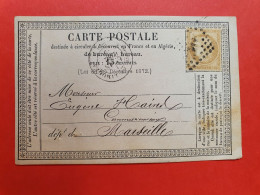 Carte Précurseur De Limoges Pour Marseille En 1875 - Réf 1118 - Voorloper Kaarten