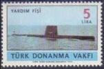 1974 TURKEY SUBMARINE FISCAL STAMP MNH ** - Duikboten