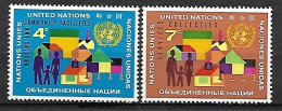NATIONS - UNIES    -    1962 .  Y&T N° 96 / 97 ** .   Développement De L' Habitat Et L'urbanisme - Unused Stamps