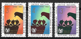 NATIONS - UNIES    -    1961 .  Y&T N° 93 / 95 ** .   Série Complète.  Oiseaux  /  UNICEF. - Neufs