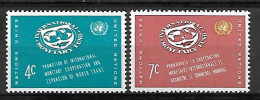 NATIONS - UNIES    -    1961 .  Y&T N° 86 / 87 ** .  Sceau  Du  F. M. I. - Neufs