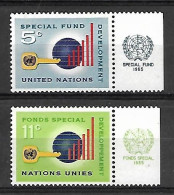 NATIONS - UNIES    -    1965 .  Y&T N° 133 / 134 ** .  Clé Du Développement - Neufs