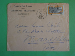 BU21 TOGO  BELLE  LETTRE RR CIE FRAISSINET BATEAU VAPEUR 1933 LOME A MARSEILLE  FRANCE++ AFF .INTERESSANT+ - Storia Postale