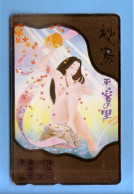 Japan Japon Telefonkarte Phonecard -  Girl Femme Women Frau  Goldeffekt - Personen