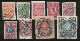 Russie 1917-1919 N° Y&T :  109 à 113,115,118,121 Et 123 Obl. - Used Stamps