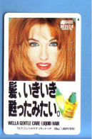 Japan Japon Telefonkarte Phonecard -  Girl Femme Women Frau  Wella - Personnages
