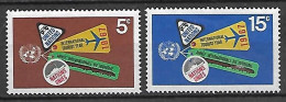 NATIONS - UNIES    -    1967 .  Y&T N° 170 / 171 ** .  Tourisme  /  Bagages  /  étiquettes / Avions - Unused Stamps
