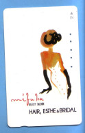 Japan Japon Telefonkarte Phonecard -  Girl Femme Women Frau  Hair , Esthe & Bridal - Personnages