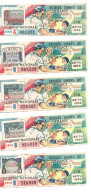 France Billet De La Loterie Nationale  "écoles Libres De France " 1953 Lot De 5 - Billetes De Lotería