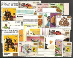 Zaire - 1374/1393 - Surcharges - Tranche "B" - 1990 - MNH - Nuovi