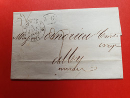 Cad De Bordeaux Avec Fleurons Sur Lettre Sans Texte Pour Albi En 1830 - Réf 1163 - 1801-1848: Voorlopers XIX