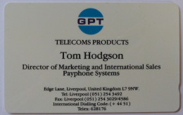 UK - Great Britain - GPT - Business Card - GPT022 - Tom Hodgson - Coded Without Control - Featurecard - Altri & Non Classificati