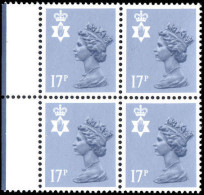 Northern Ireland 1971-93 17p Grey-blue Type II Questa Litho Block Of 4 Unmounted Mint. - Noord-Ierland