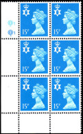 Northern Ireland 1989 15p Bright Blue Litho Cylinder Block 1 Unmounted Mint. - Northern Ireland