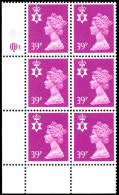 Northern Ireland 1991 39p Bright Mauve Litho Cylinder Block 1 Unmounted Mint. - Noord-Ierland