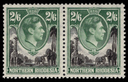 Northern Rhodesia 1938-52 2s6d Pair Unmounted Mint. - Northern Rhodesia (...-1963)