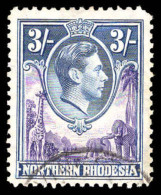 Northern Rhodesia 1938-52 3s Violet And Blue Fine Used. - Rodesia Del Norte (...-1963)