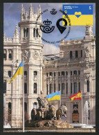 ESPAÑA (2022) ESPAÑA CON UCRANIA, Spain With Ukraine, Correos & Ukrposhta, Heart, Coeur, Corazón - Carte Maximum Card - Tarjetas Máxima