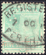 Western Australia 1905-12 5s Emerald-green Wmk 34 Fine Used. - Used Stamps