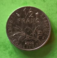 Monnaie 1/2 Fr Semeuse - 2000 - 1/2 Franc