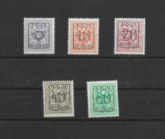 TIMBRES BELGIQUE Préoblitérés  PRE630/634XX - Sobreimpresos 1951-80 (Chifras Sobre El Leon)