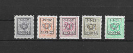 TIMBRES BELGIQUE Préoblitérés  PRE620/624XX - Typos 1951-80 (Chiffre Sur Lion)