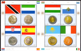 Vienna 2007 Coins And Flags (2nd Series) Souvenir Sheet Unmounted Mint. - Ongebruikt