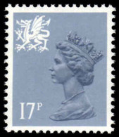 Wales 1971-93 17p Grey-blue Type II Litho Questa - Pays De Galles