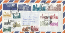 South Africa RSA Air Mail Cover Sent To Denmark Louis Trichardt 28-7-1975 With A Lot Of Stamps - Poste Aérienne