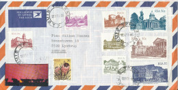 South Africa RSA Air Mail Cover Sent To Denmark Louis Trichardt 18-8-1987 With A Lot Of Stamps - Aéreo