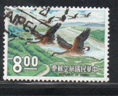 CHINA REPUBLIC CINA TAIWAN FORMOSA 1969 AIR POST MAIL AIRMAIL BIRD FAUNA BIRDS WILD GEESE FLIGT LAND 8$ USED USATO - Poste Aérienne