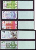 China BOC Bank Training/test Banknote,Netherlands Holland Gulden A Series 5 Different Notes Specimen Overprint - [6] Falsi & Saggi
