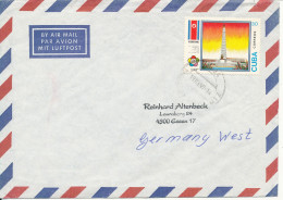 Cuba Air Mail Cover Sent To Denmark 19-3-1999 Single Franked - Posta Aerea