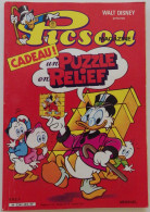 PICSOU MAGAZINE N°142 Décembre 1983 Avec Son Puzzle En Relief. Pubs Malabar, Colgate, Pac-Man Maison, Lego, PlaymoSpace - Picsou Magazine