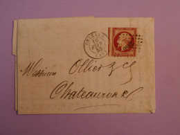 BU22 FRANCE BELLE  LETTRE RR 1855 ORLEANS A CHATEAUROUX +N° 17 + VOISIN + AFF .INTERESSANT+ - 1853-1860 Napoléon III