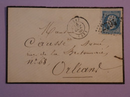 BU22 FRANCE BELLE  LETTRE RR 1867      A  ORLEANS +  N° 22 GC 2794 + AFF . PLAISANT+ - 1862 Napoleon III