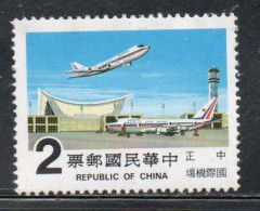 CHINA REPUBLIC CINA TAIWAN FORMOSA 1984 AIRLINES WORLD-WIDE SERVICE INAUGURATION JET CIRCLING GLOBE 2$ USED - Gebraucht