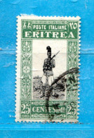 (Us8) ERITREA ° 1930 - PITTORICA.  Sass. 159. Usato.  Come Scansione. - Eritrée