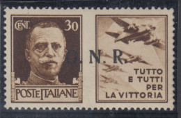 ITALIA - Sassone Propaganda N.19/IIa - Cat.500 Euro Varietà Soprastampa "GN" 2° Tipo "R" 3° Tipo - Linguellato - MH* - Kriegspropaganda